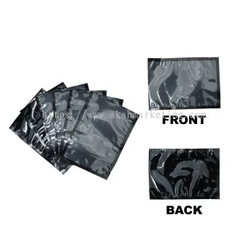 155x230mm BLACK Vacuum Plastic Bag / Smooth Surface Nylon + PE Plastic Bag