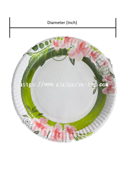 8" Disposable Flower Paper Plate / Catering Party Paper Plate