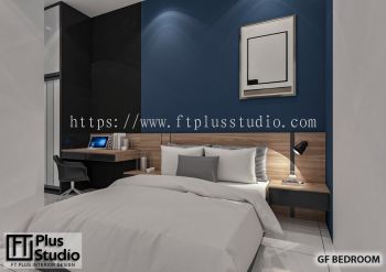 MODERN BLUE BEDROOM DESIGN | BANDAR RIMBAYU