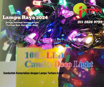 LAMPU RAYA 100L LED LONG CRYSTAL DECO LIGHT EXTRA BRIGHT