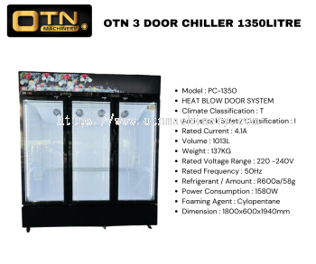 OTN 3 DOOR DISPLAY CHILLER PC-1350