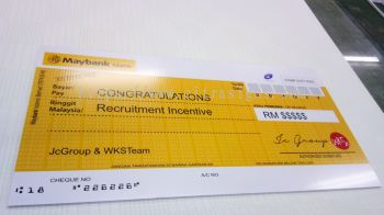 Mockup Cheque: Maybank Islamic