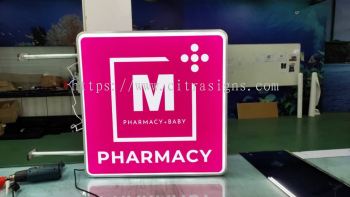 Double Side Lightbox Signage- M Pharmacy