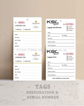 Artcard Tags - Punch Hole, Perforation & Serial Number