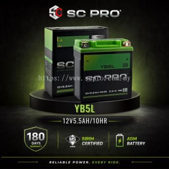 YB5L-BS SC PRO -  Bateri EX5/KRISS/EGO/LC135 V1/E-BONUS/NOUVO S/SRL110