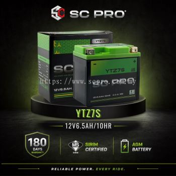 YTZ7S SC PRO - Bateri Vario 125/150/PCX 125/150/Elite /CRF230F/CBR250X/CBR 1000RR/NMAX 155/NVX 155/N-MAX