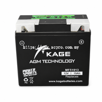 YT19B KAGE - Bateri BMW R1200RT (2005-2013)/R1100GS (1994-2000)/R1150GS,R (2000-2005)/K1200LT,GT,RS,S (1999-2005)