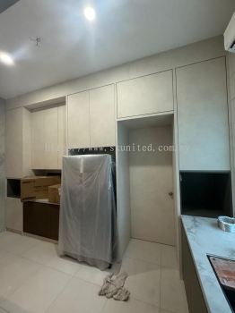 LAMINATED WET KITCHEN CABINET | WET KITCHEN AT BUKIT RAJA | PUNCAK ALAM | ALAM IMPIAN 