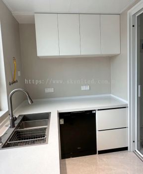 KABINET DAPUR PAPAN MELAMIN | DAPUR DI BUKIT JALIL | PUTRAJAYA | PETALING JAYA