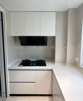 MELAMINE CHIPBOARD KITCHEN CABINET | KITCHEN AT AMPANG | KEPONG | SEKINCHAN