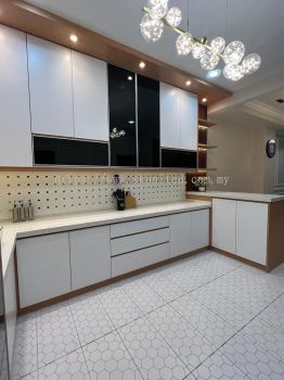 MELAMINE CHIPBOARD KITCHEN CABINET | KITCHEN AT KAMPUNG JAWA | SENTOSA | KAPAR