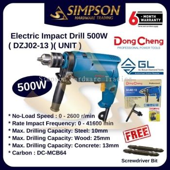 DZJ02-13 Electric Impact Drill 500W (Unit)