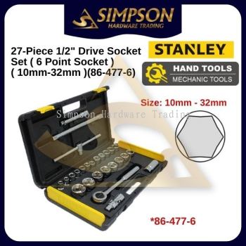 27-Piece 1/2" Drive Socket Set (6 point socket) (10mm-32mm) (86-477-6)