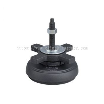 DK-09 Series (Black Load / Capacity 1100 kgf) Heavy-Duty Anti-Vibration Leveling Feet