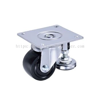 GN-A Series (Nylon Wheel / Load Capacity 300kgf) Caster with Leveling Glides