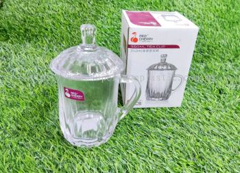 82-T204 GLASS MUG WITH COVER