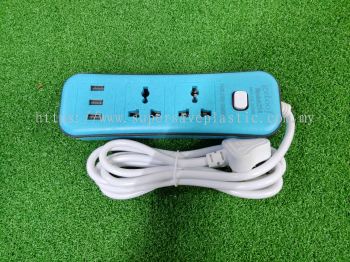 2GANG 3USB SOCKET EXTENSION 214