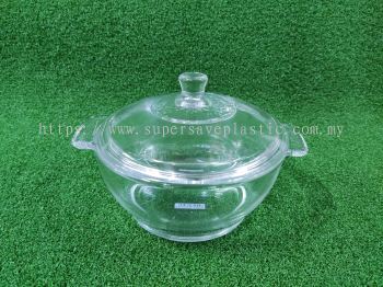 034 192MM GLASS BOWL WITH COVER