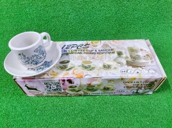 550000 THICK COFFEE CUP+SAUCER(6 SET)