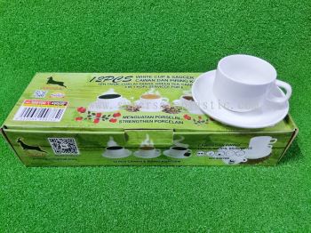 500100 WHITE CUP & SAUCER(6SET)