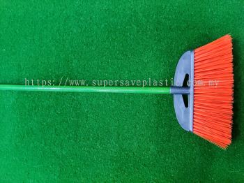 XB2018 PLASTIC BROOM W.4FT WOODEN HANDLE