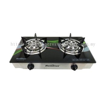 HD-7700 TEMPERED GLASS DOUBLE BURNER GAS STOVE(8-JET)