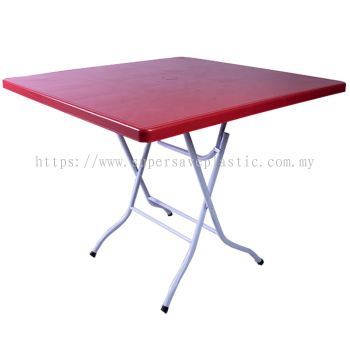 PLASTIC SQUARE FOLDING TABLE 3X3 / MEJA LIPAT PLASTIK / ���۵����� 3x3