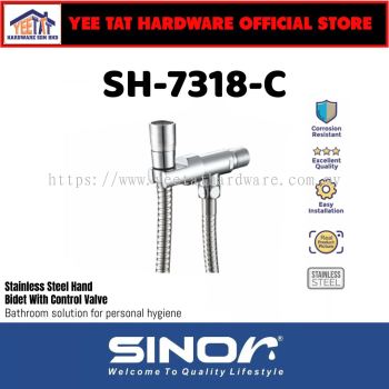 [ SINOR ] SH-7318-C PREMIUM BATHROOM HAND BIDET TOILET SPRAY WITH CONTROL VALVE