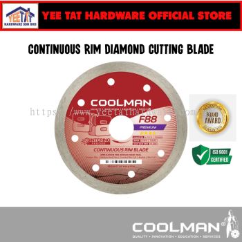 [ COOLMAN庐 ] F88 Continuous Rim Blade Cutting Disc 4"/105mm