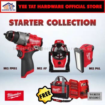 [ MILWAUKEE ] M12 STARTER COLLECTION COMBO DEAL FREE TOOL BAG AND SCREW BIT SET