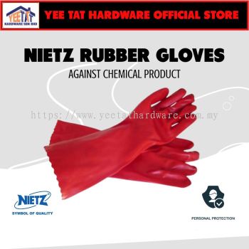 [ NIETZ ] SIZE 10 RUBBER GLOVES FOR HOUSEHOLD CLEANING WASHING LAUNDRY DAILY USE