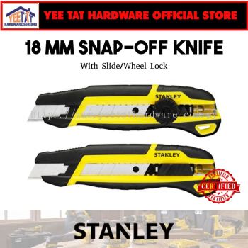 [ STANLEY ] STHT10500-8 / STHT10501-9 Quick Snap-Off Knife With Wheel / Slide Lock 18MM