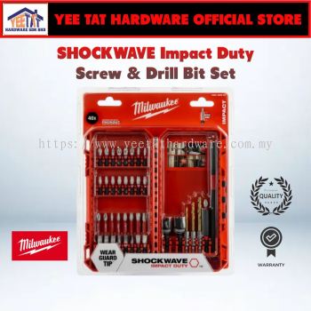 [ MILWAUKEE ] 4932-4920-04 SHOCKWAVE Impact Duty Screw & Drill Bit Set 40 Pcs