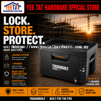 TOUGHBUILT STACKTECH Locking 1 Drawer XL Tool Box / TOUGHBUILT Heavy Duty Stacktech Locking XL Tool Box / TB-B1-D-71