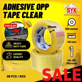 SYK OPP Tape Clear 48mmx100meter Adhesive Tape Cellophane Tape Packing Tape Fragile Tape Cellotape Transparent Tape