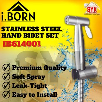 SYK IBORN IB614001 Stainless Steel Toilet Hand Bidet Set Bathroom Accessories Set Semburan Bidet Tandas