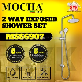 SYK Mocha MSS6907 2 Way Exposed Shower Set For Water Heater Stainless Steel Rain Shower Set Bathroom Showerhead