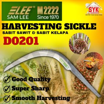 SYK Samlee M2222 D0201 1Pcs Oil Palm Coconut Sickle Cutter Harvesting Gardening Tools Pisau Sabit Kelapa Sawit Sabit