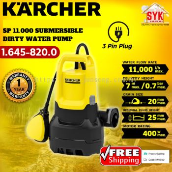 SYK Free Shipping Karcher SP 11.000 Dirt Submersible Pump Water Pump Outdoor Tools Pam Air 1.645.820.0