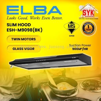 SYK Elba Kitchen Hood Slim ESH-M9098(BK) Cooker Hood Kitchen Appliances Penyedut Asap Dapur Memasak