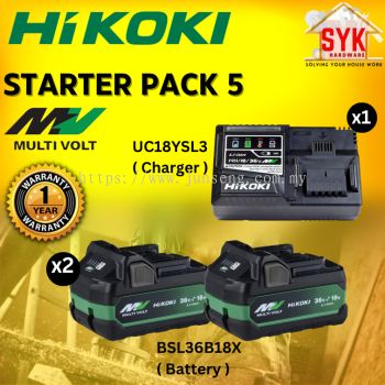 SYK Hikoki UC18YSL3 BSL36B18X Starter Pack 5 Battery Charger Kit 4.0Ah Power Tools Quick Charger Batery 36V 18V