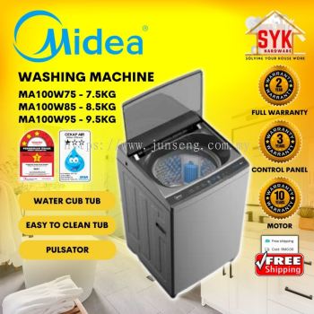 SYK Free Shipping Midea Top Load Fully Auto Washing Machine MA100W 7.5kg 8.5kg 9.5kg Mesin Basuh Automatik