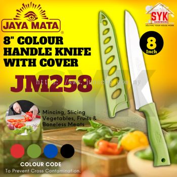 SYK Jaya Mata JM258 8" 1Pcs Colour Handle Knife With Cover Stainless Steel Kitchen Knife Kitchenware Pisau Dapur