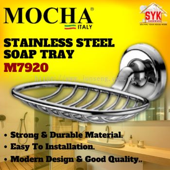 SYK MOCHA M7920 1Pcs Bathroom Toilet Stainless Steel Soap Tray Bathroom Accessories Shower Soap Wall Mounted Holder