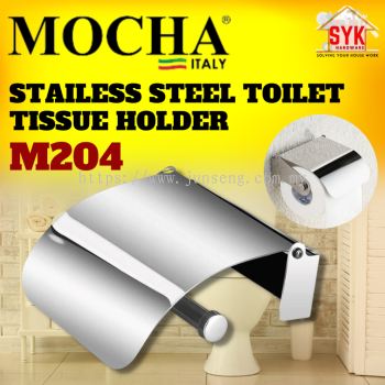 SYK MOCHA M204 1Pcs Stainless Steel Bathroom Paper Holder Tissue Holder Wall Mounted Tissue Paper Holder