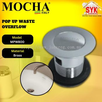 SYK Mocha MPW800 Brass Pop Up Waste Without Overflow Sink Basin Waste Bathroom Toilet Sink Accessories