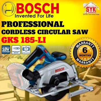 SYK BOSCH GKS185-LI GKS 185-LI 18V Cordless Circular Saw Wood Cutting Machine Mesin Gergaji Potong Kayu SOLO SET