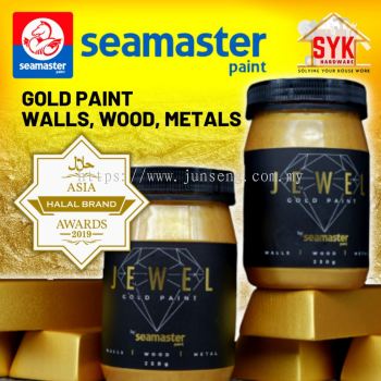 SYK Seamaster Jewel Gold Paint / Cat Emas (Pure Gold 24K) For Interior & Exterior 30g / 250g / 1Kg