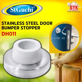 SYK St-Guchi DH011 1Pcs Stainless Steel Door Bumper Wall Mounted Door Knob Handle Stopper Holder Alat Penahan Pintu