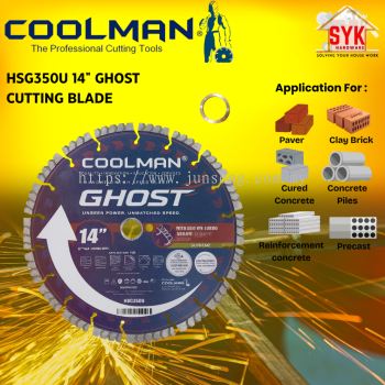 SYK Coolman HSG350U 14 Inch Ghost High Speed Laser Welded Blade Cutting Saw Blade Potong Batu konkrit